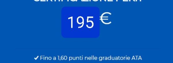 GRADUATORIE PERSONALE ATA: I TITOLI VALUTABILI-CONSEGUI ORA PUNTI 1,60