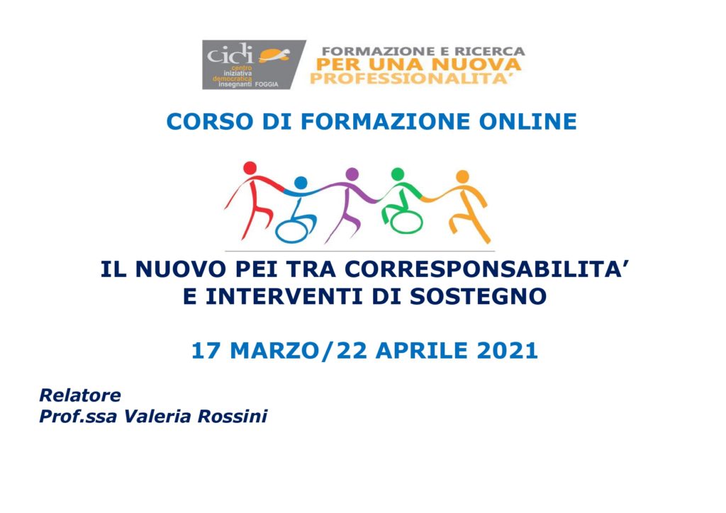 CORSO DI FORMAZIONE ONLINE PER DOCENTI SCUOLE OGNI ORDINE E GRADO IL