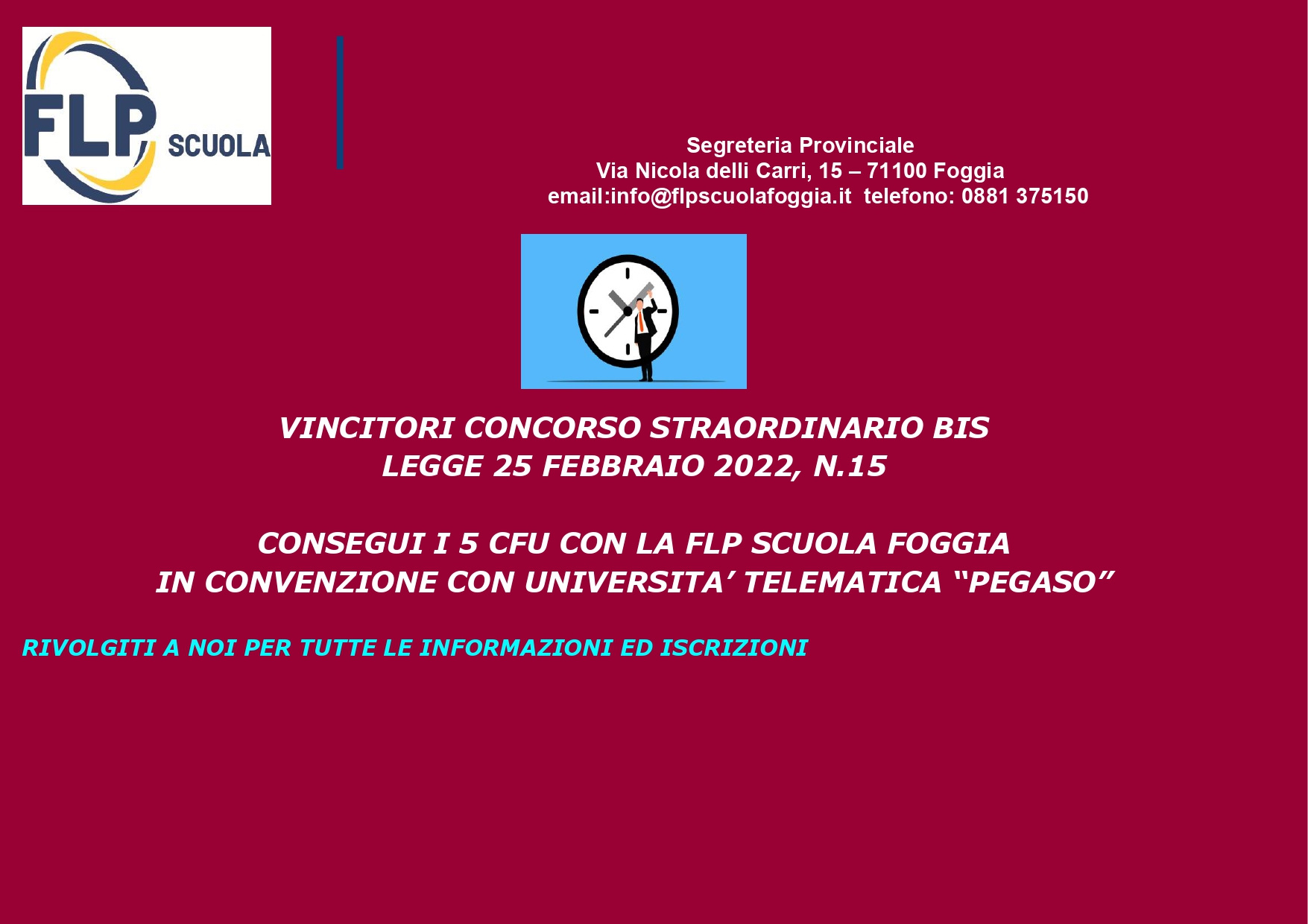 Iscrizione Corso preparazione alla Prova Scritta del Concorso Docenti  Secondaria 2022