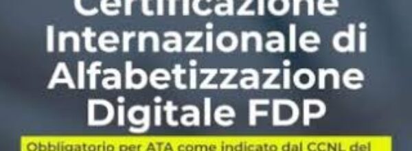 GRADUATORIE PERSONALE ATA 2024/2027 E POSSESSO DELLA CIAD-CERTIFICAZIONE INTERNAZIONALE DI ALFABETIZZAZIONE DIGITALE-RECATI PRESSO LA NOSTRA SEDE PER CONSEGUIRLA ENTRO IL 30 APRILE 2025