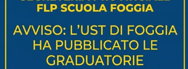 UST FOGGIA: PUBBLICAZIONE GRADUATORIE PROVVISORIE GPS 2026 – FAC-SIMILE MODELLO RECLAMO
