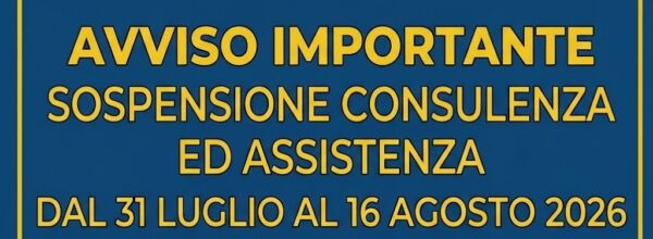 CHIUSURA SEDE PROVINCIALE FLP SCUOLA FOGGIA PER PERIODO DI FERIE: DAL 31 LUGLIO AL 16 AGOSTO 2026