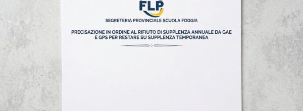 PRECISAZIONI SULLA NOSTRA RISPOSTA AL QUESITO : RIFIUTO SUPPLENZA ANNUALE GPS PER CONTINUARE SUPPLENZA TEMPORANEA